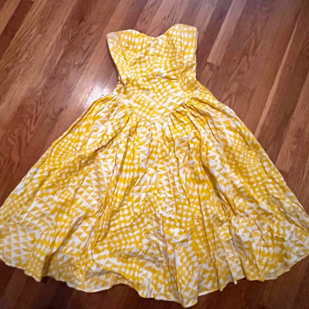 Sunflower Yellow Sweetheart Strapless Sundress
